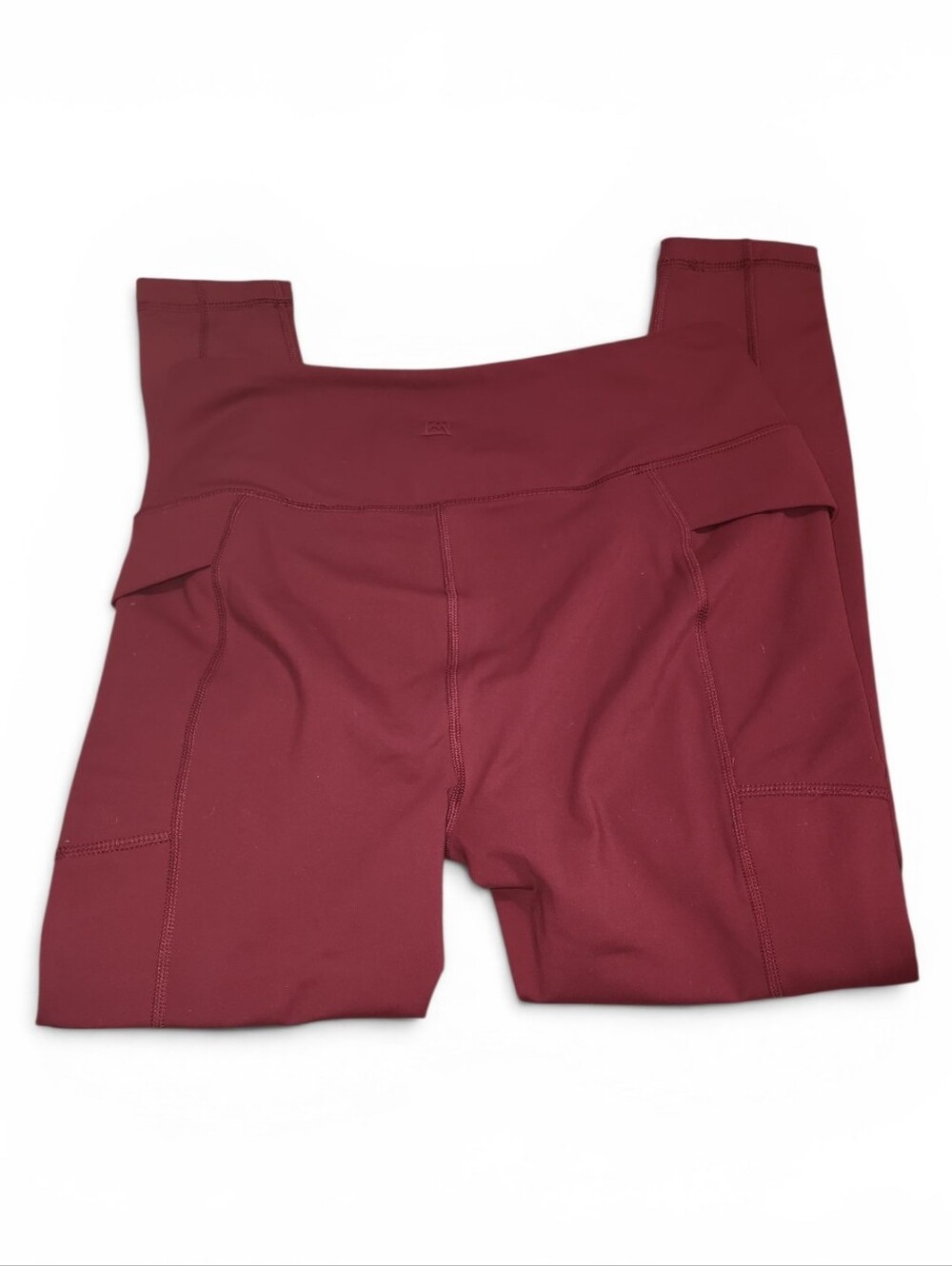 Avalanche Large High-Waist Maroon Workout Leggings with Side Pocket - Picture 8 of 8